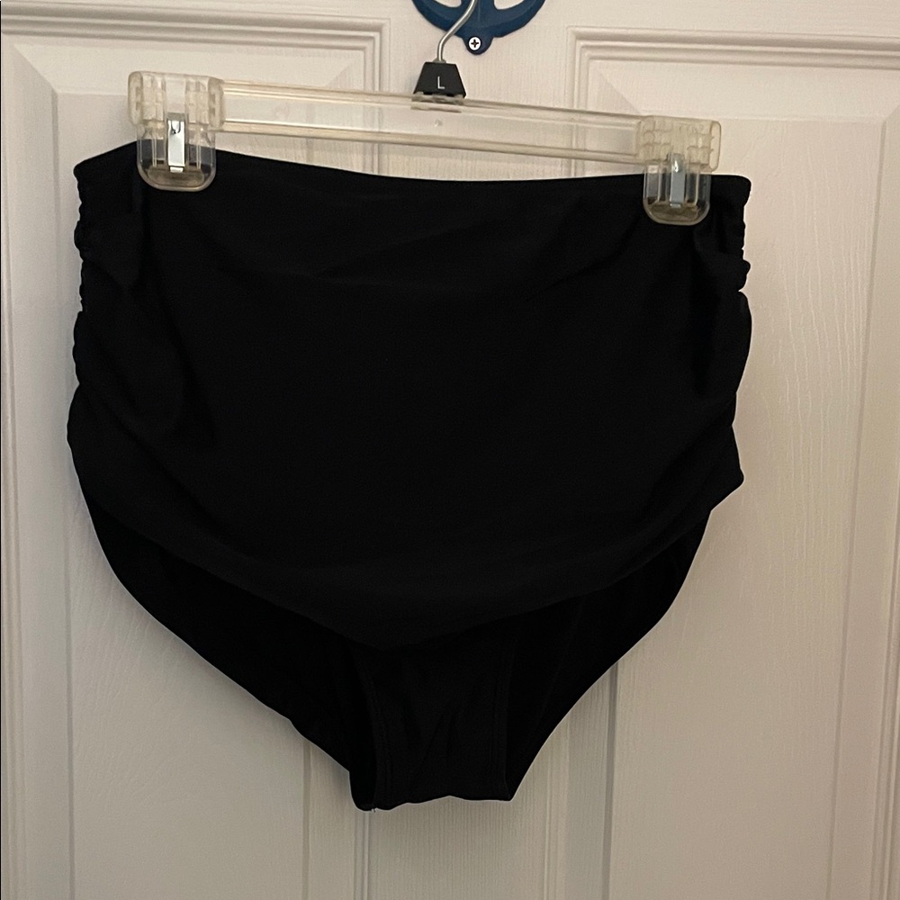 Women's Black High-Waisted Swim Bottom